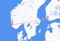 핀란드발 투르쿠, 노르웨이행 스타방에르 항공편