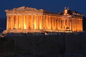 Excursão turística noturna por Atenas com jantar grego e show
