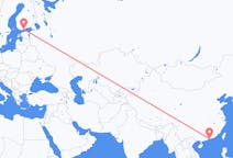 Flyg från Shenzhen, Kina till Helsingfors, Finland