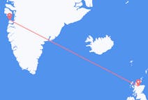 Flyg från Aasiaat, Grönland till Inverness, Skottland