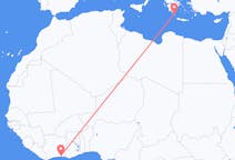 Flights from Abidjan to Kythera
