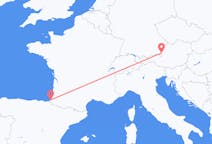 Vluchten van Salzburg naar Biarritz