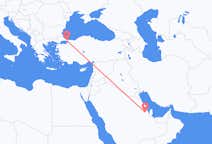 出发地 沙特阿拉伯出发地 胡富夫目的地 土耳其伊斯坦布尔的航班