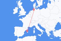 Flights from Palma de Mallorca in Spain to Bremen in Germany
