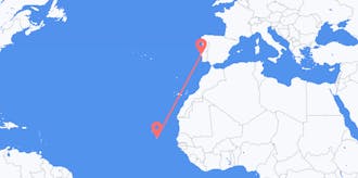 Lennot Kap Verdestä Portugaliin