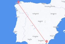 Fly fra A Coruña til Almería