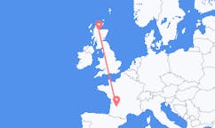 Loty z Bergerac, Francja do Inverness, Szkocja