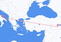 Loty z Siirt, Turcja z Bari, Włochy