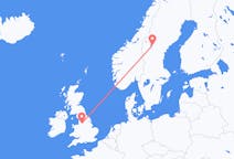 Flyg från Manchester, England till Östersund, Sverige