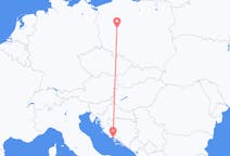 Flights from Split in Croatia to Poznań in Poland