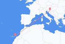 Flyrejser fra Zagreb, Kroatien til Ajuy, Spanien