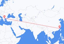 Flyreiser fra Fuzhou, Kina til Thessaloniki, Hellas