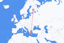 Flyreiser fra Khania, Hellas til Villmanstrand, Finland