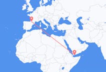 Flyrejser fra Aden, Yemen til Pau, Frankrig