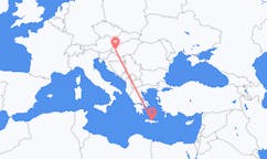 Vluchten van Heviz, Hongarije naar Iraklion, Griekenland