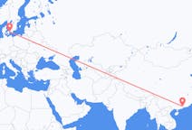 Flyrejser fra Guangzhou, Kina til København, Danmark