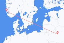 Loty z Haugesund, Norwegia z Mińsk, Białoruś