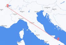 Flyrejser fra Bari til Genève