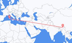 Flights from Dibrugarh, India to Cagliari, Italy