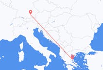 出发地 希腊出发地 沃洛斯目的地 德国慕尼黑的航班