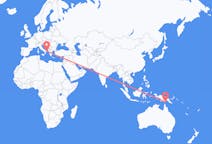 Flyreiser fra Daru, Papua Ny-Guinea til Brindisi, Italia