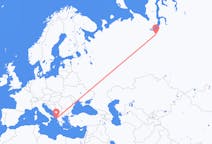Flights from Nadym, Russia to Corfu, Greece
