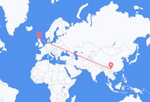 Flyg från Kunming, Kina till Inverness, Skottland