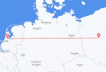 Flyg från amsterdam, Nederländerna till Poznań, Polen