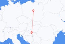 Flyreiser fra Osijek, Kroatia til Łódź, Polen