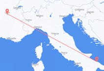 Flyg från Lyon, Frankrike till Bari, Italien