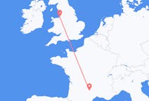 Flyg från Liverpool, England till Rodez, Frankrike