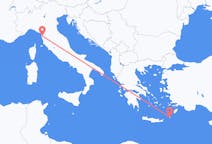 Vluchten van Karpathos, Griekenland naar Pisa, Italië