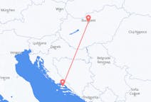 出发地 克罗地亚出发地 布拉奇岛目的地 匈牙利布达佩斯的航班