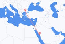 Flyg från Yanbu, Saudiarabien till Alexandroupolis, Grekland