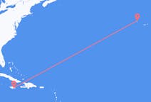 Flyg från Kingston, Jamaica till Corvo Island, Portugal