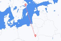 Vluchten van Stockholm, Zweden naar Lublin, Polen