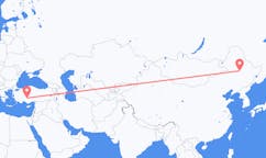 Flyg från Daqing, Kina till Konya, Turkiet