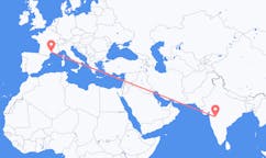 Flights from Aurangabad, India to Montpellier, France