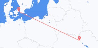 ウクライナからデンマークへのフライト