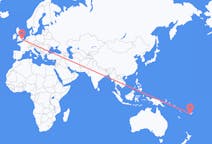 Flyrejser fra Nadi, Fiji til London, England