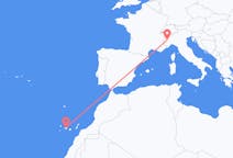Flyg från Teneriffa, Spanien till Turin, Italien