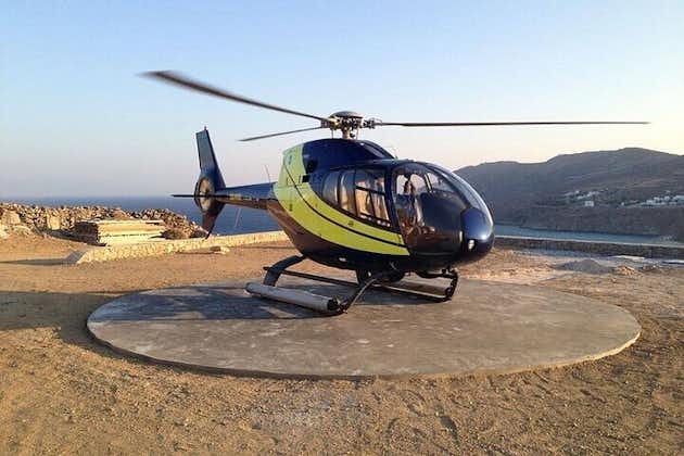 Transfert privé en hélicoptère d'Elounda à Santorin