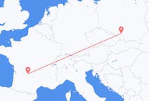 Flyreiser fra Katowice, Polen til Brive-la-gaillarde, Frankrike