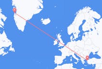 Flyrejser fra Edremit, Tyrkiet til Aasiaat, Grønland