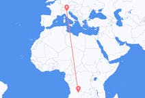 Flyreiser fra Luena, Angola til Verona, Italia