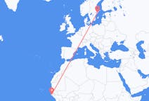 出发地 塞内加尔出发地 济金绍尔目的地 瑞典斯德哥尔摩的航班
