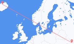 Fly fra byen Kharkiv til byen Akureyri
