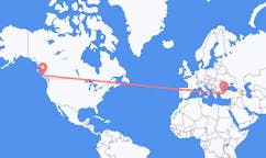 Flights from Port Hardy, Canada to Kütahya, Turkey