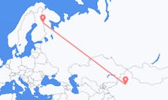 Flyg från Korla, Kina till Kuusamo, Finland
