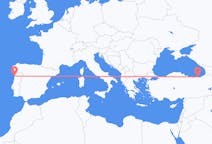 Flyreiser fra Porto, Portugal til Trabzon, Tyrkia